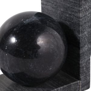 HELTONPORT SET OF 2 BLACK BOOKENDS 6 (IN) 5