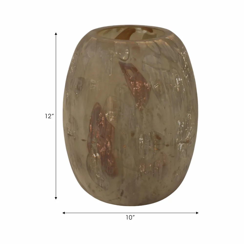 HENDONSIDE BROWN GLASS VASE 12 (IN)