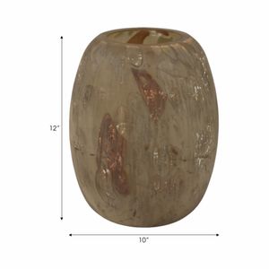 HENDONSIDE BROWN GLASS VASE 12 (IN) 9