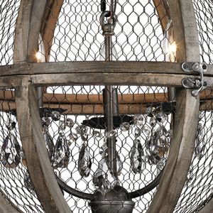Renaissance Invention 18'' Wide 3-Light Chandelier - Weathered Zinc 6