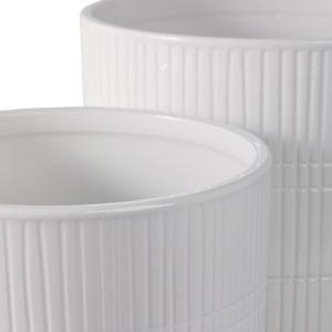 GRAHAMMILL SET OF 2 WHITE PLANTER 10 (IN) 7