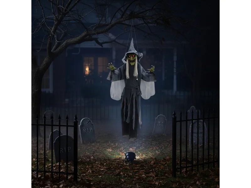 63" Hanging Animated Shaking Witch 2