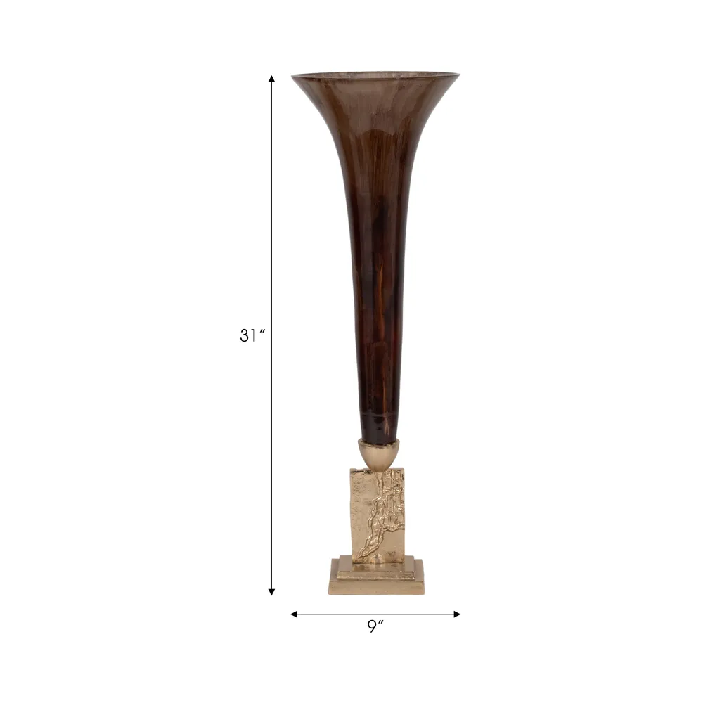 ATLASMILL BRONZE GLASS VASE 31 (IN)