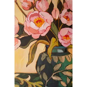 Framed Peonies in a Vase Painting 2