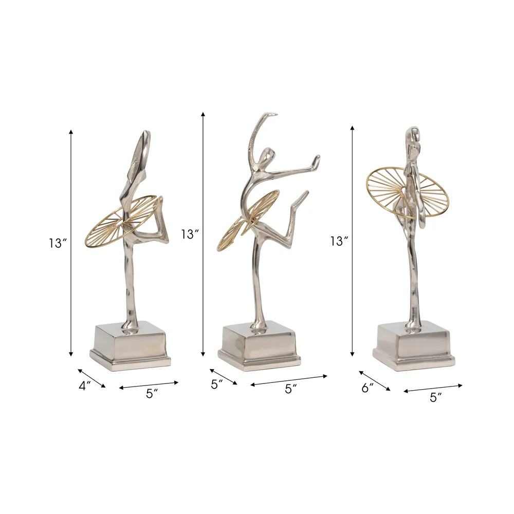 LYNNGROVE SET OF 3 SILVER DECOR 13 (IN)