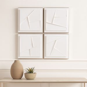 HACKETTCREST SET OF 4 WHITE ART 20 (IN) 2