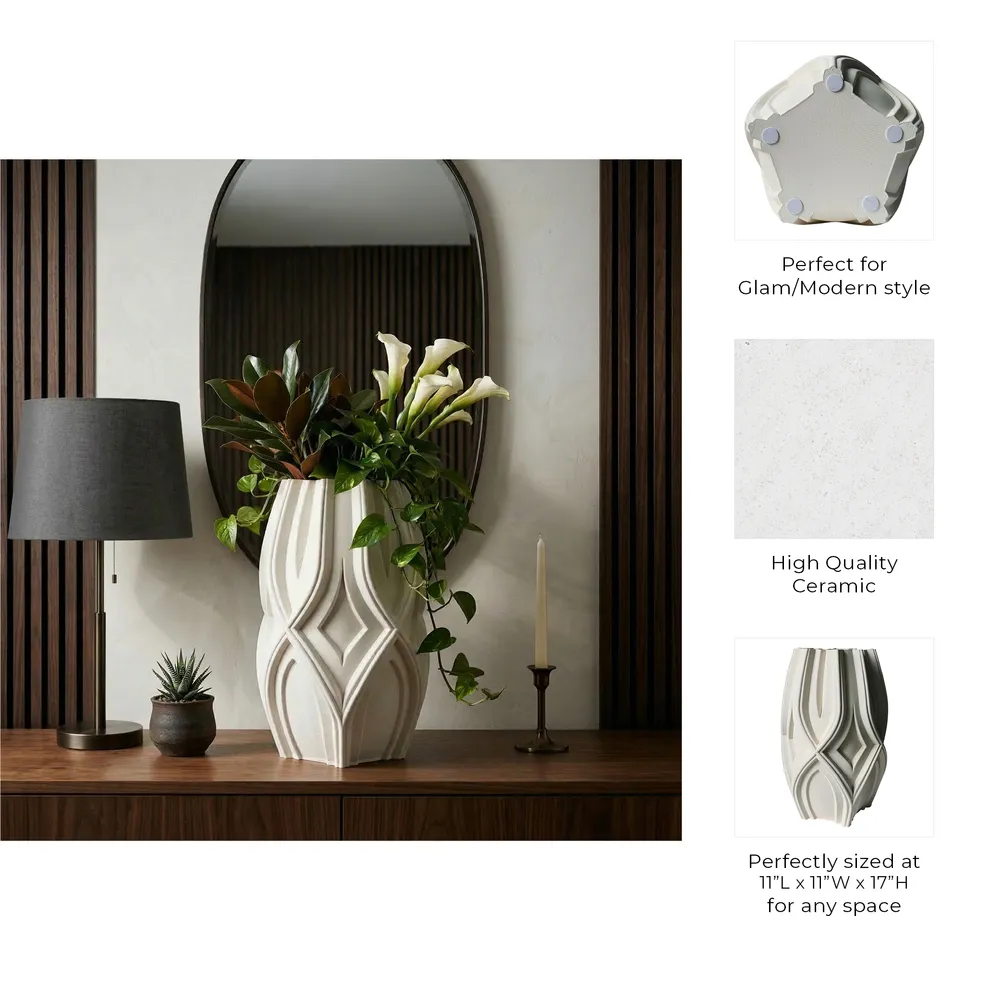 SYLVANBEACH IVORY VASE 17 (IN)