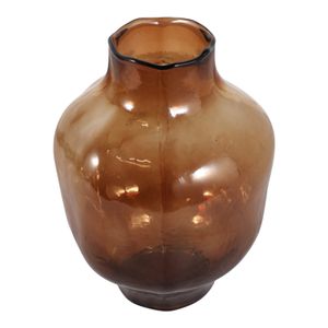 SARAHCLIFF BROWN GLASS VASE 11 (IN) 7
