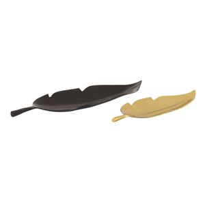 Ennis Leaf Tray - Set of 2 Bronze and Brass 1