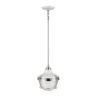 Seaway Passage 10″ Wide 1-Light Mini Pendant - Polished Nickel