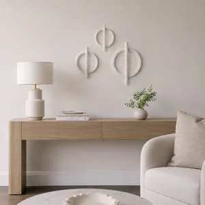 BOLTONBEACH SET OF 3 WHITE WALL SCULPTURES 20 (IN) 2
