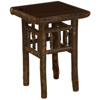 Hickory Log Open End Table - Espresso