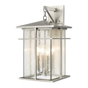 Oak Park 20″ High 4-Light Outdoor Sconce - Antique Brushed Aluminum 1