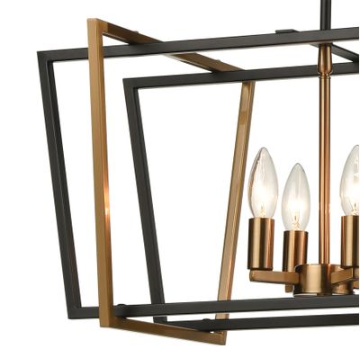 Bridgette 36″ Wide 8-Light Linear Chandelier - Matte Black