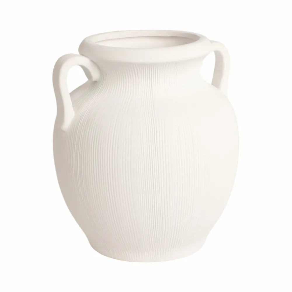 GARTONSHAW WHITE VASE 10 (IN)