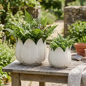 BRADYRIDGE SET OF 2 IVORY PLANTER 10 (IN) 2