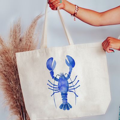 SUPER XL CARRYALL - WATERCOLOR LOBSTERS