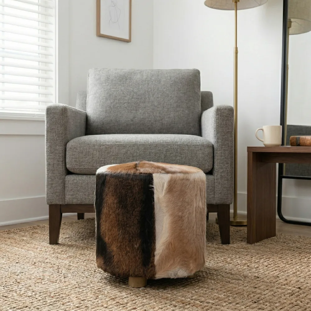ELMONTHAVEN IVORY OTTOMAN 18 (IN)