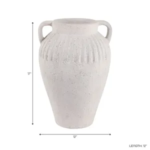 WOODSONHAVEN WHITE VASE 18 (IN) 10