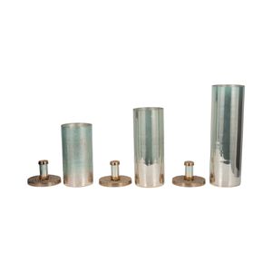 CLAYTONLAND SET OF 3 GREEN GLASS VASES 23 (IN) 4