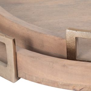 HELTONVALE SET OF 2 BROWN TRAY 4 (IN) 6