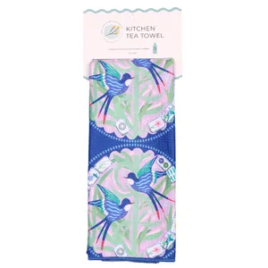 Mahjong Garden Waffle Weave Tea Towel 3