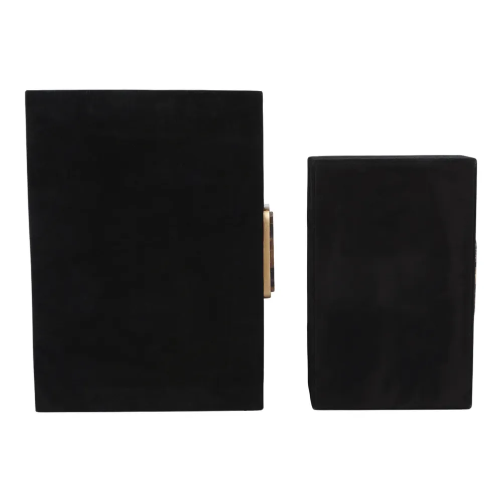 RAYMOND SET OF 2 BLACK BOXES 5 (IN)