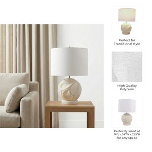 RAMONAPARK IVORY LAMP 22 (IN) 10