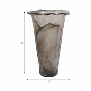 FARGOBURN BROWN GLASS VASE 20 (IN) 8