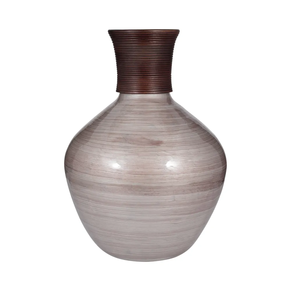 IRVINGLAND BROWN GLASS VASE 22 (IN)