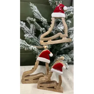 Wooden Skate Ornament with Enamel Cap 1