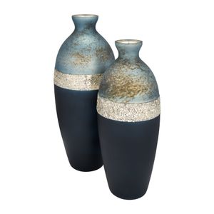 EMMONSWORTH BLUE GLASS VASE 18 (IN) 8