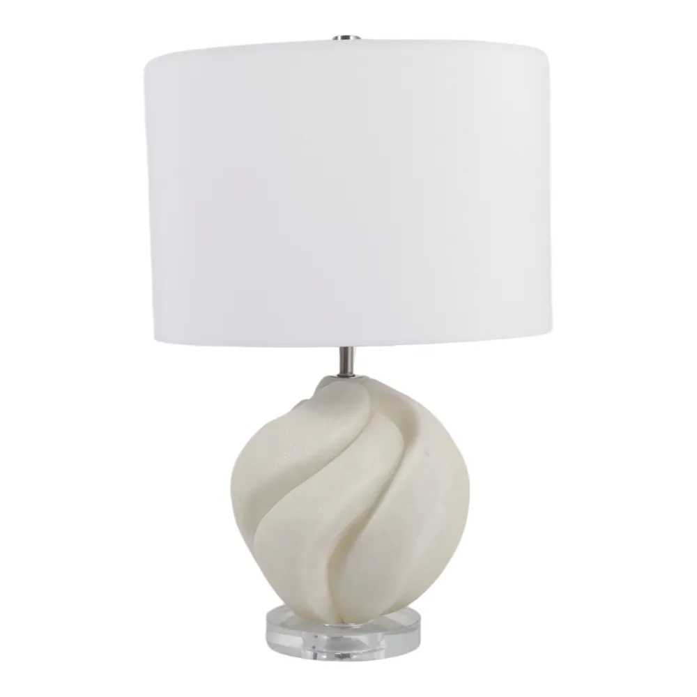 ELLENOAK WHITE LAMP 21 (IN)