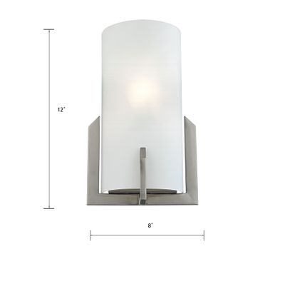 Zenith 12'' High 1-Light Sconce - Brushed Nickel