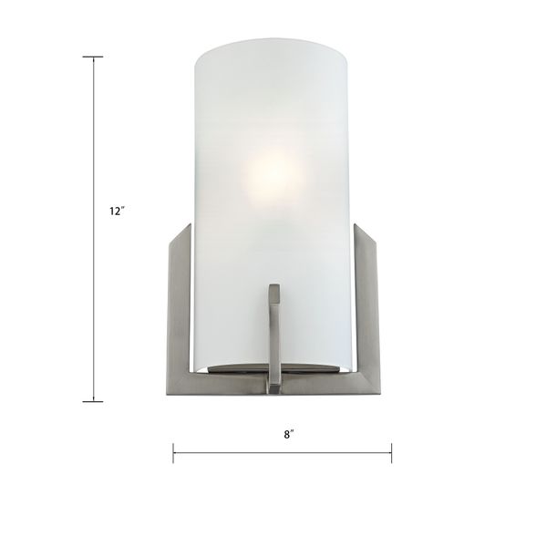 Zenith 12'' High 1-Light Sconce - Brushed Nickel