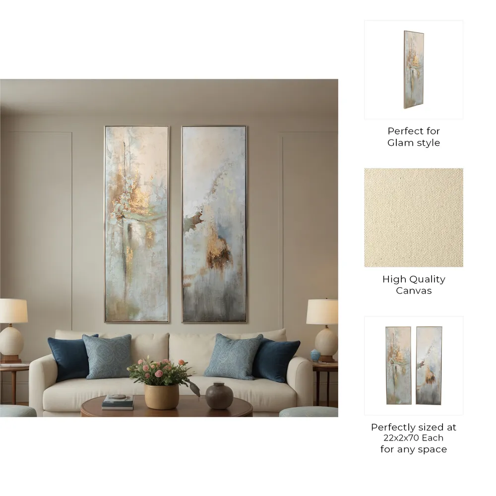 ELDERBEACH SET OF 2 BROWN ART 70 (IN)
