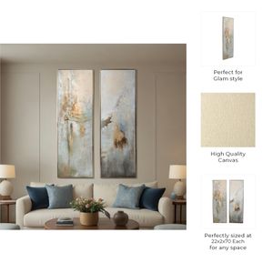 ELDERBEACH SET OF 2 BROWN ART 70 (IN) 10