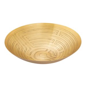 Maze Etched Bowl - Set of 3 Brass 2
