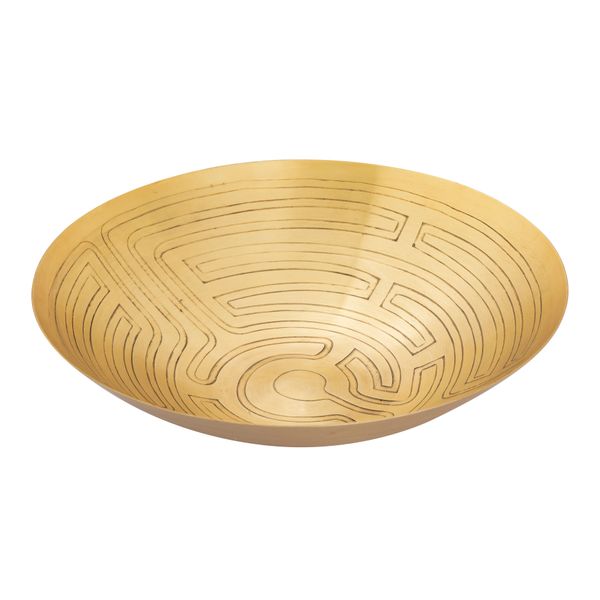 Maze Etched Bowl - Set of 3 Brass