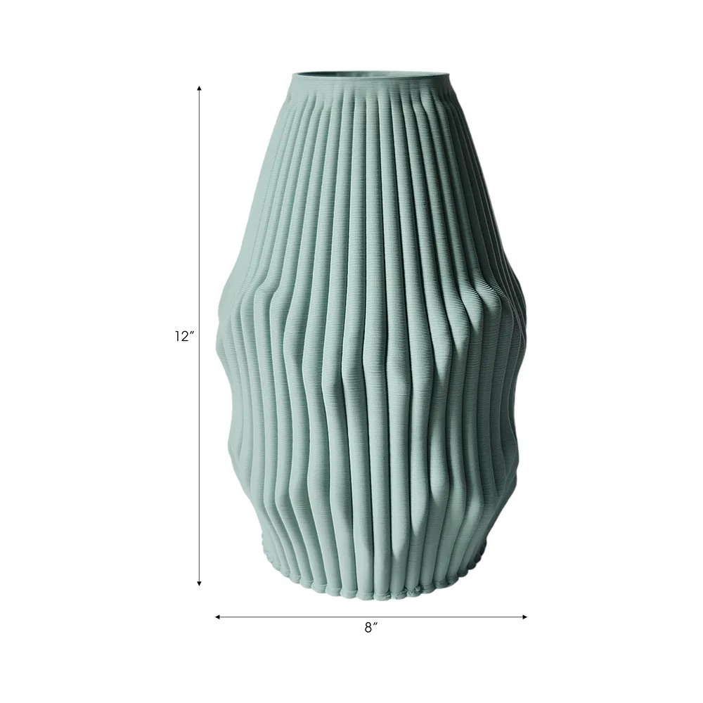 RUBYLEY GREEN VASE 12 (IN)