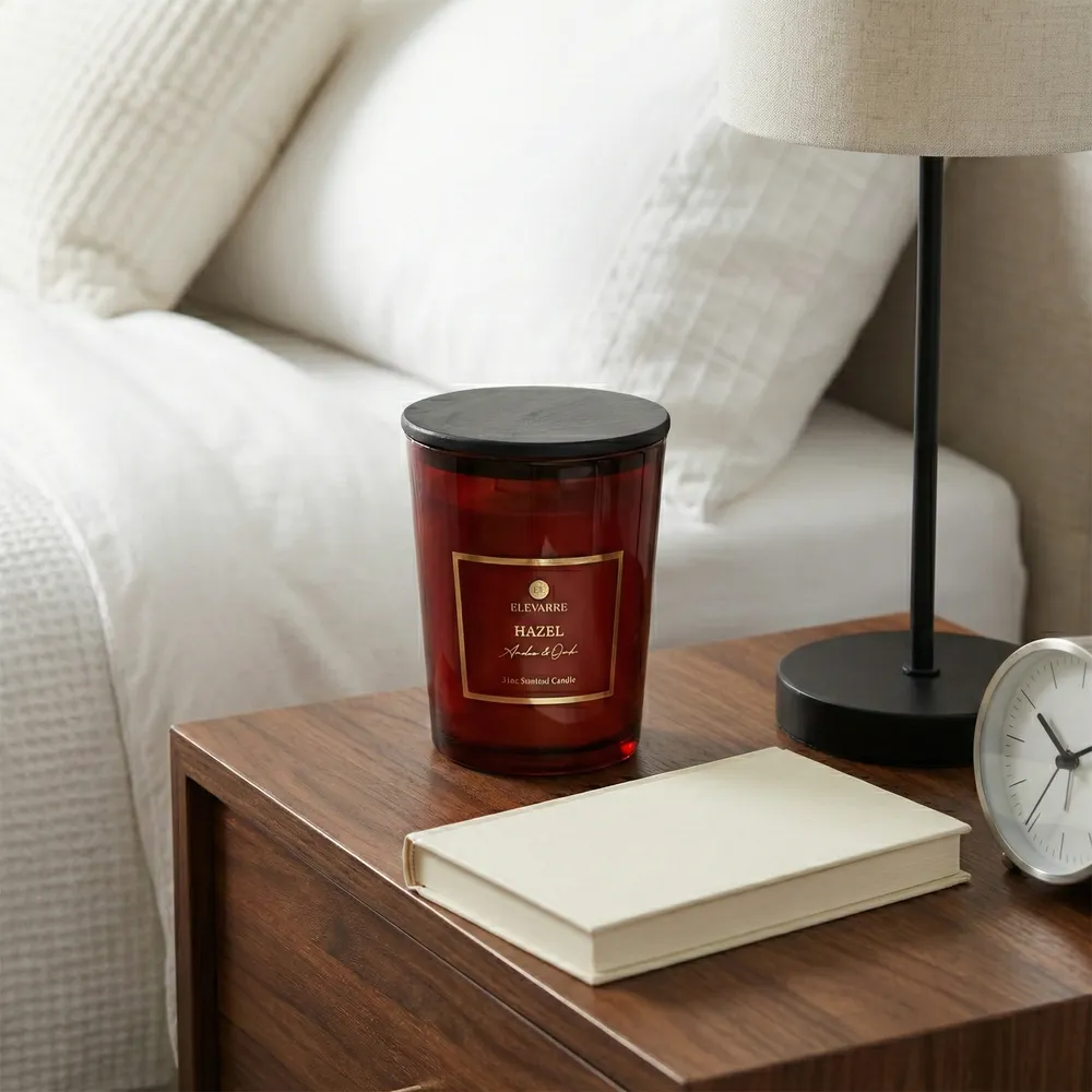 ROWANSTONE HAZEL AMBER & OAK CANDLE 7 (IN)