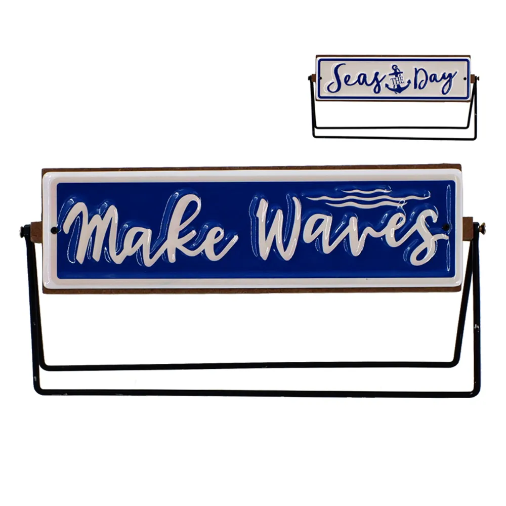 10" MAKE WAVES/SEAS REVERSIBLE SIGN