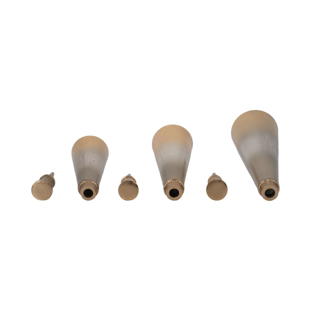 BONDMILL SET OF 3 GOLD GLASS VASES 20 (IN)