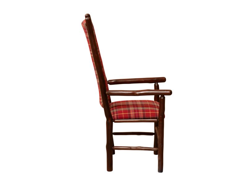 Hickory High Back Upholstered Back Arm Chair - 
Customer's Own Material 4