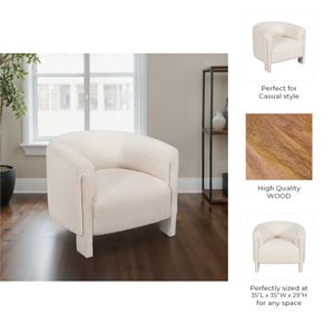 LAYLACROSS IVORY CHAIR 29 (IN) 9