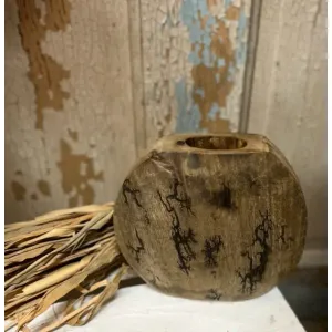 Crackle Bubble Vase 5.75x5in 2