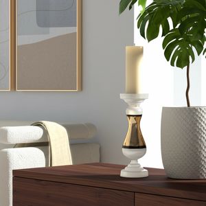 AIDENFIELD WHITE CANDLE HOLDER 23 (IN) 11