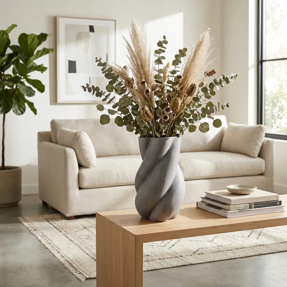 BROGANCREST GRAY VASE 15 (IN)