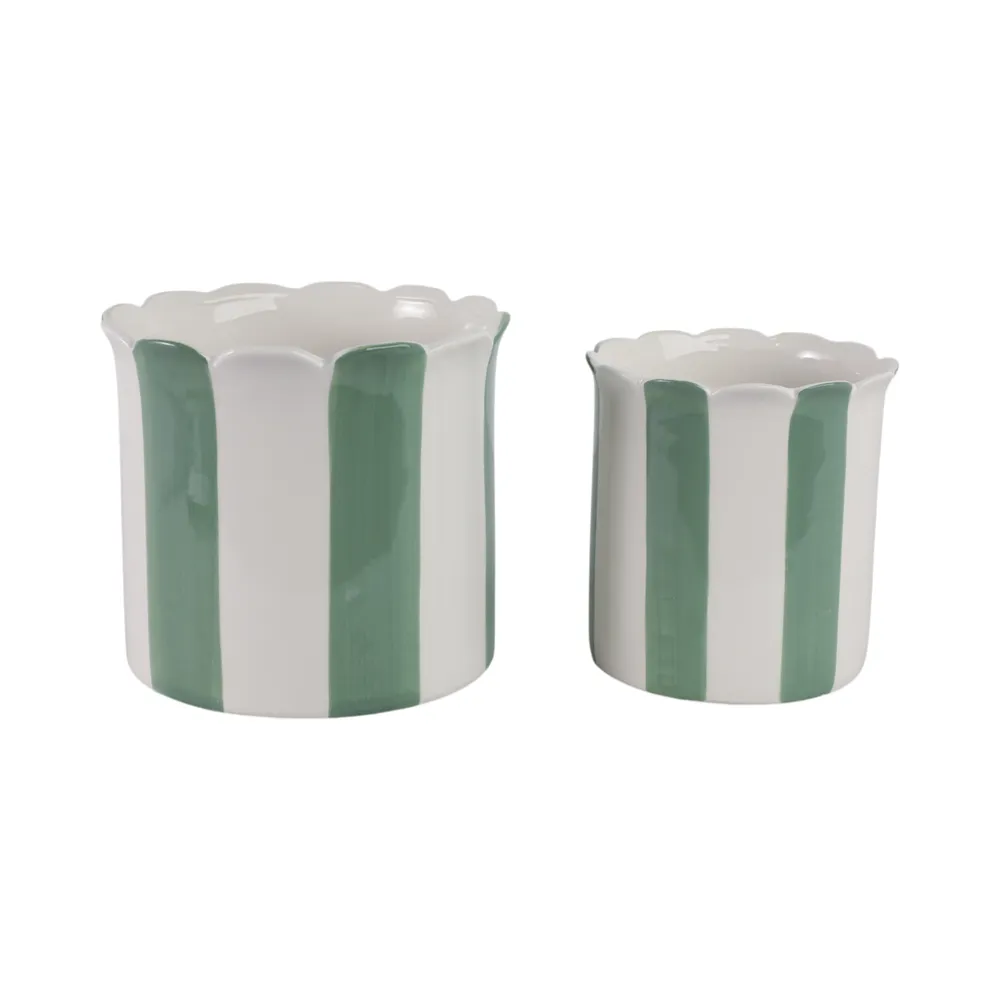 RAFESHAW SET OF 2 GREEN PLANTER 7 (IN)