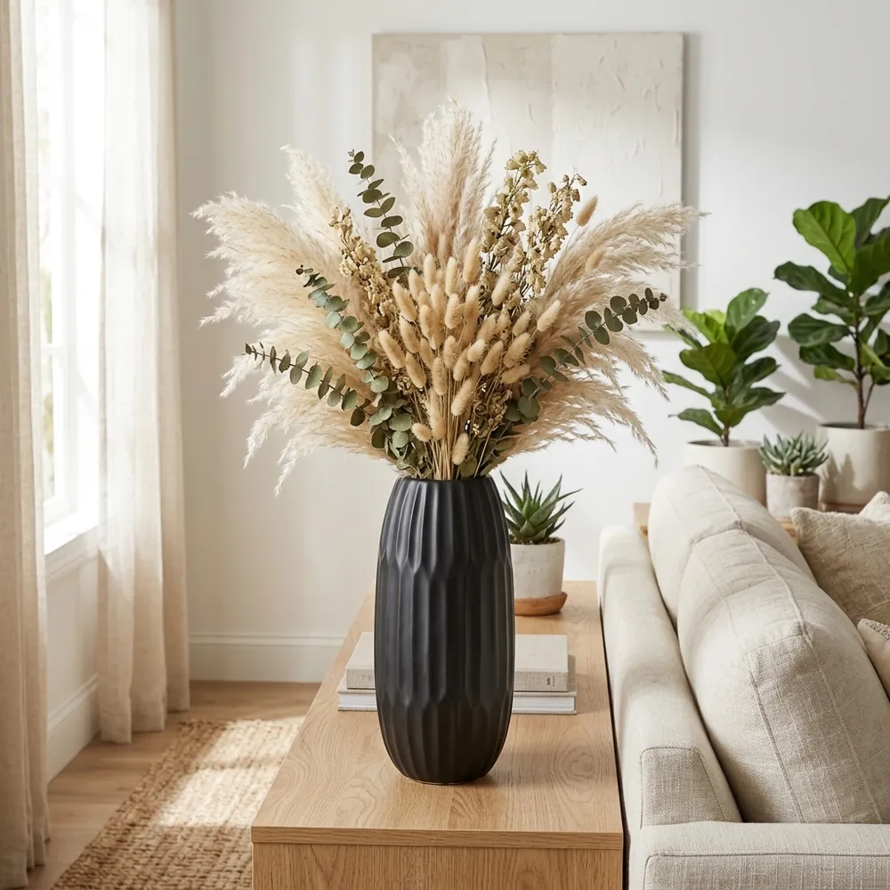 EVANDERGROVE BLACK VASE 16 (IN)